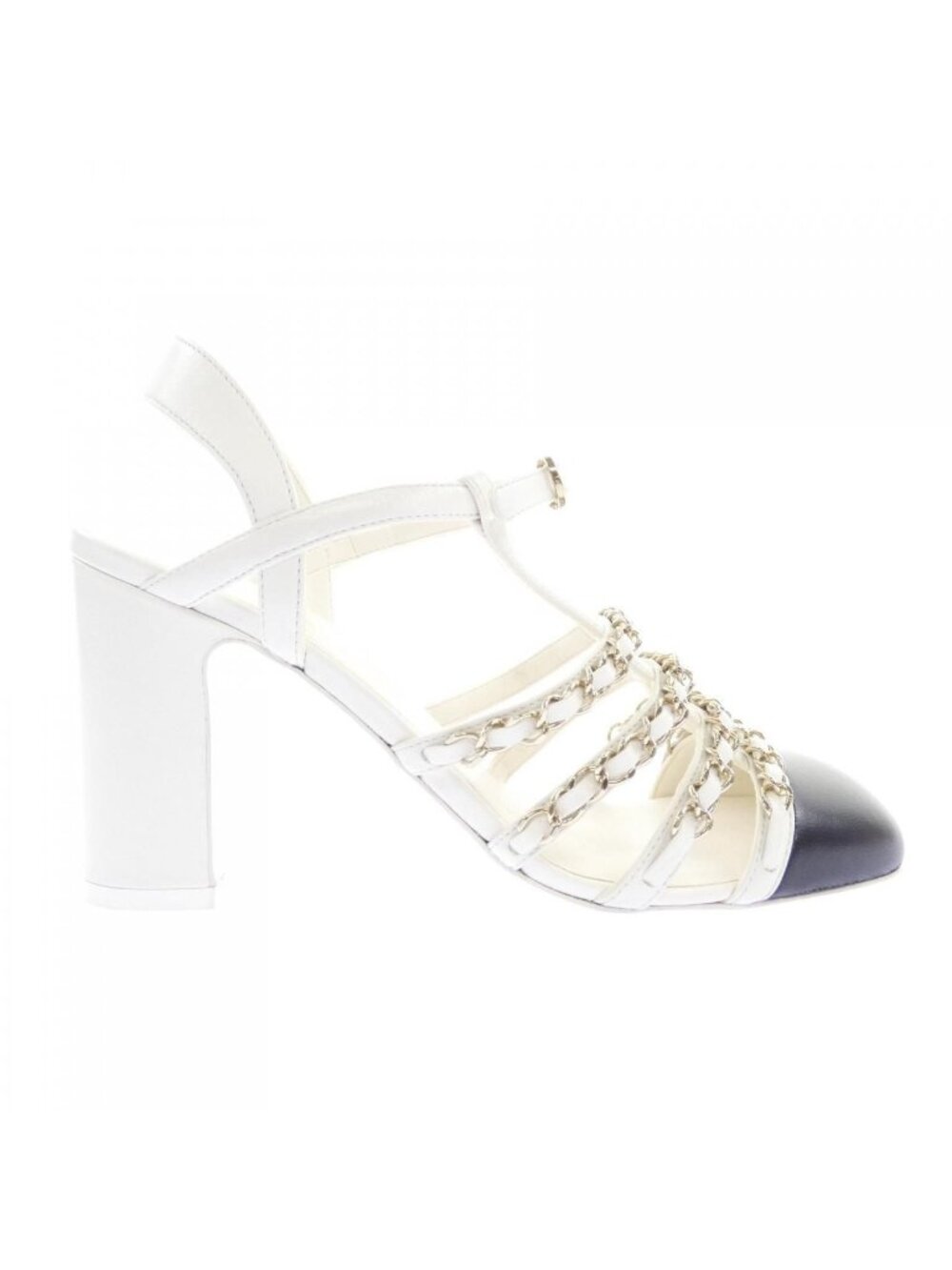 Chanel Slingback Sandals White